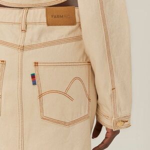 Farm Rio NWT Off-White Gabardine Mini Skirt